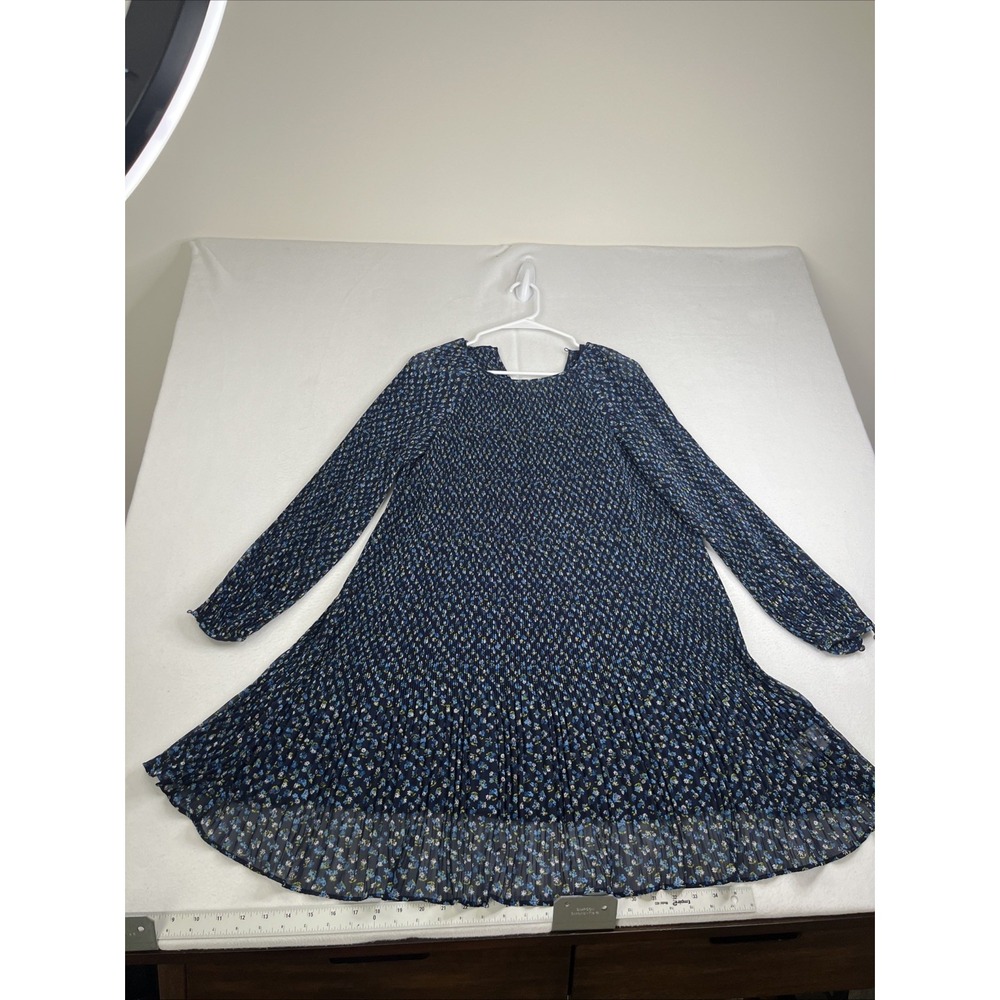 Madewell Crinkle Georgette Floral Long Sleeve Mini Summer Dress US Women's S New